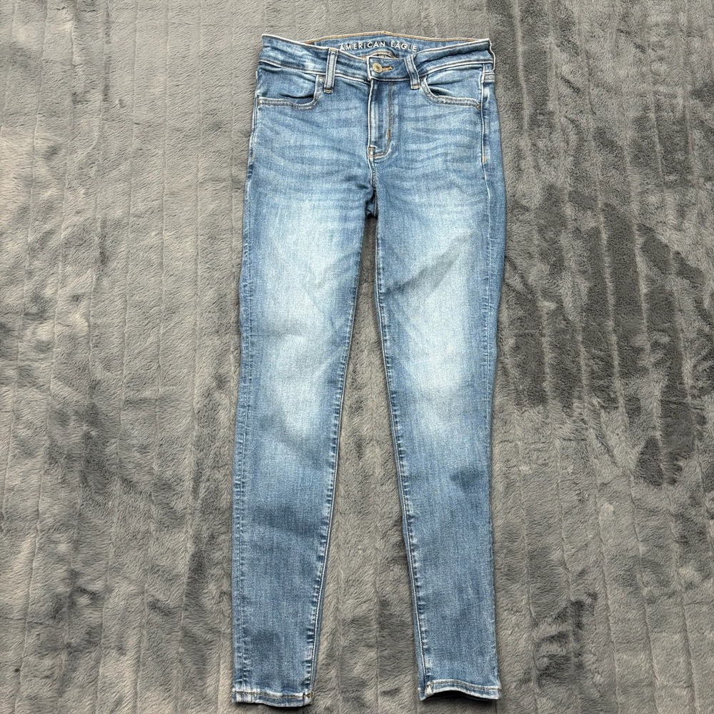 American Eagle Next Level Stretch Jegging Medium Wash Blue Skinny Jeans Size 2S